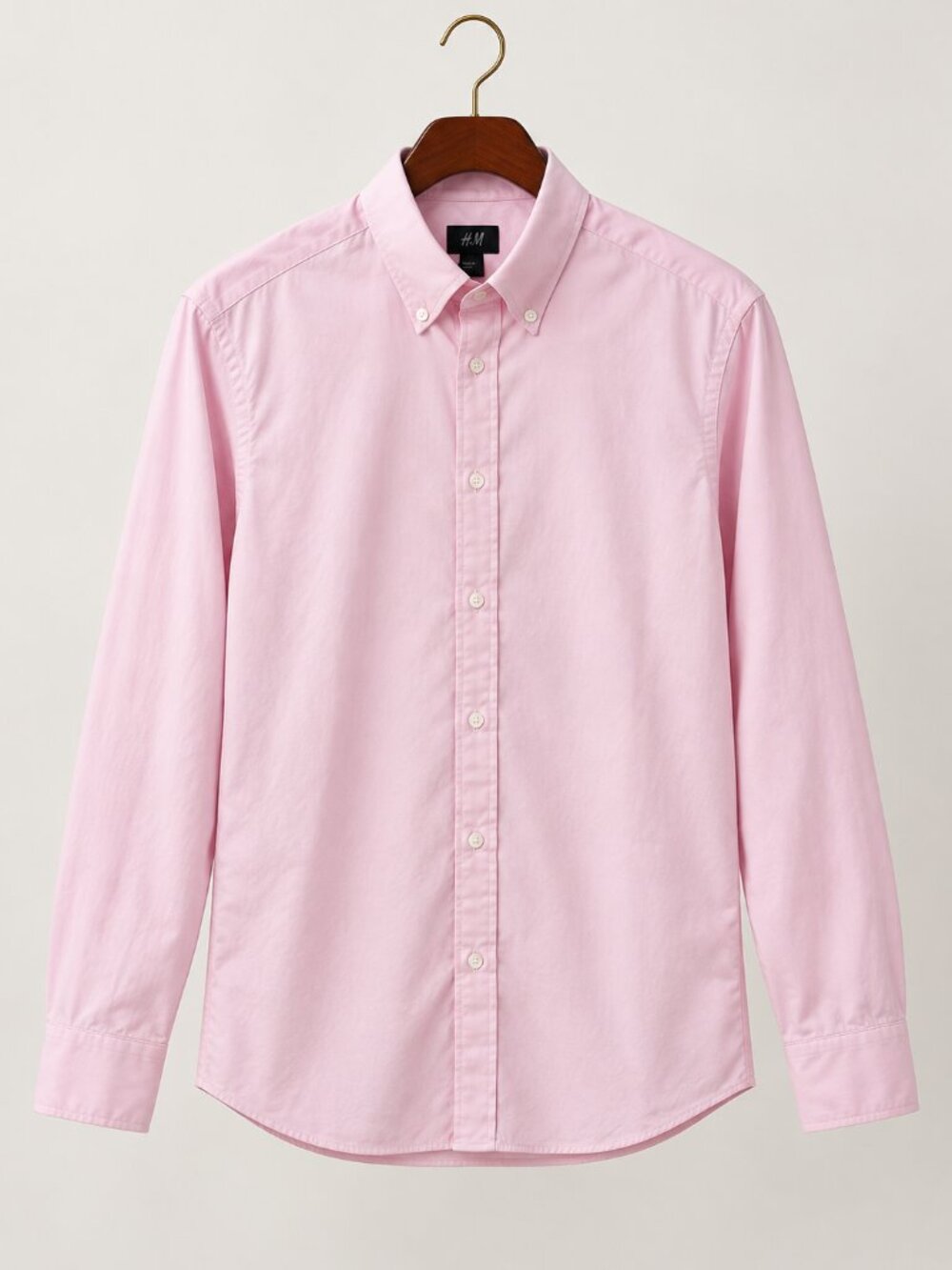 Cotton Button Down Light Pink Shirt S Office School Preppy Academia